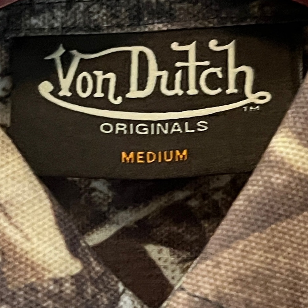 VON DUTCH Camo Print Long Sleeve Shirt - Picture 8 of 16